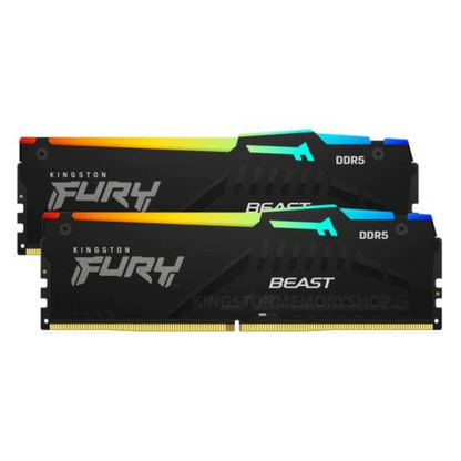 Kingston FURY Beast RGB 32 GB (2 x 16 GB) DDR5-5600 CL36 Memory