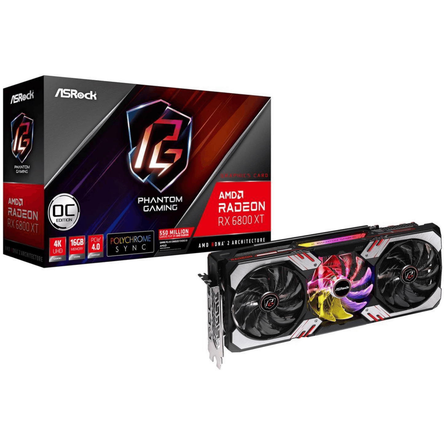 ASRock Phantom Gaming D OC Radeon RX 6800 XT 16 GB Video Card