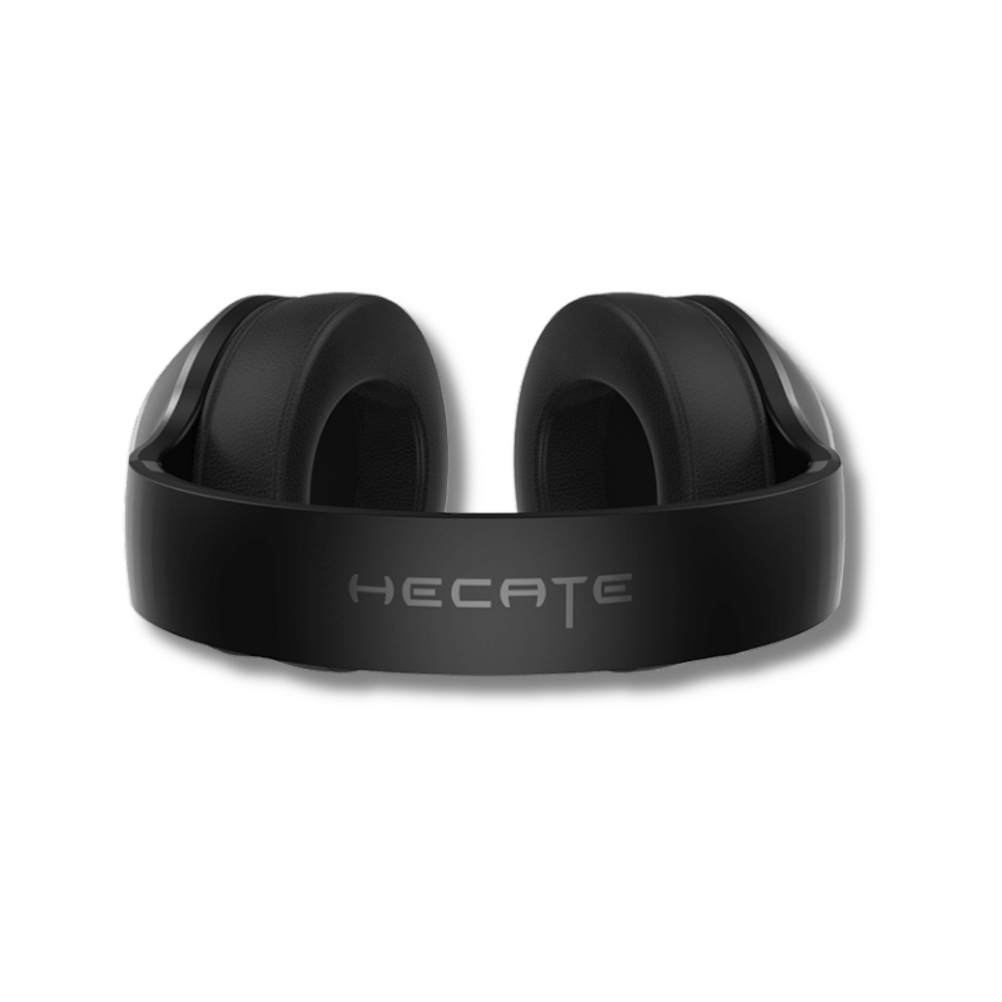 Top view showcasing the stylish HECATE word on the Edifier G33BT headset frame design.